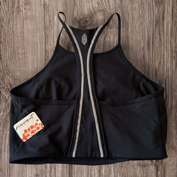 #67 NWT Free People You're A Peach Cami in Black - Picture 7 of 8